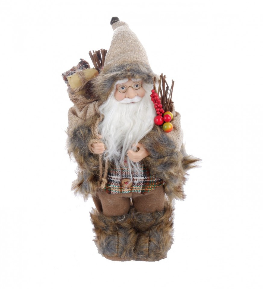 Noel Baba Gri Çantalı 